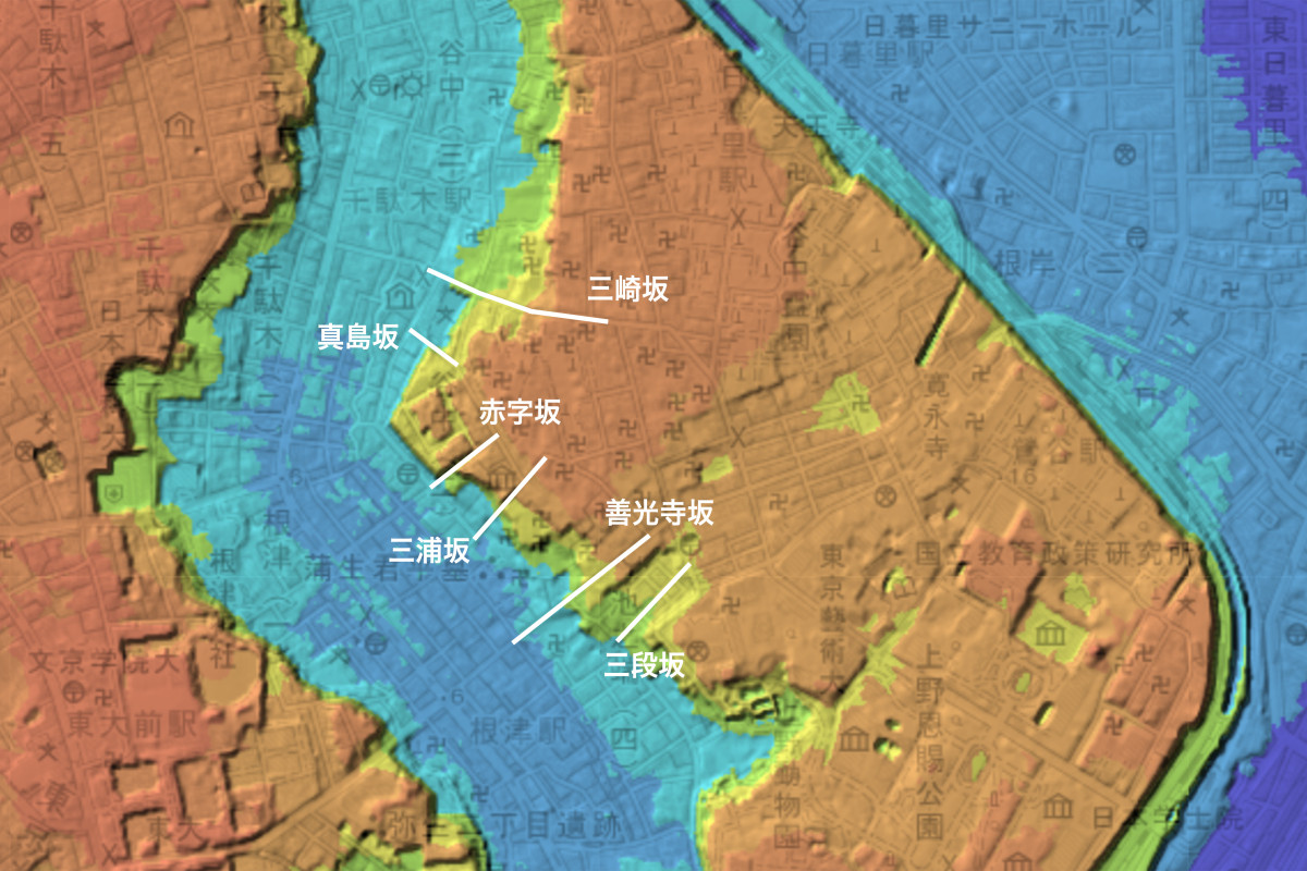 国土地理院地図の標高図・陰影起伏図を加工。